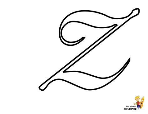 Coloring Alphabet Z | Cursive letters, Cursive fonts alphabet, Alphabet