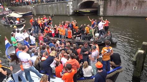 Kings Day Amsterdam Holland 2014 Party Boats - YouTube