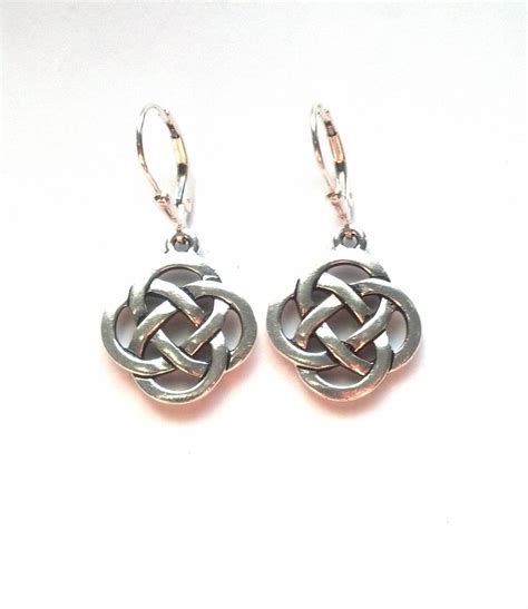 Silver Celtic Knot Earrings Celtic Earrings Irish Earrings