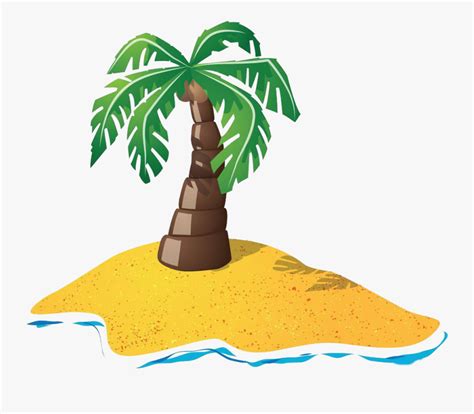 Cartoon Island Drawing Clip Art - Island Cartoon Transparent Background ...