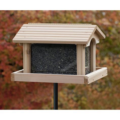 Woodlink PRO4 Large Capacity Ranch Style Red Cedar Wood Bird Feeder (Open Box) | eBay