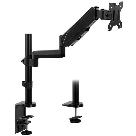 Mount-It! Single Monitor Arm Mount | Full Motion Height Adjustable Gas Spring Arm | Fits 19-32 ...