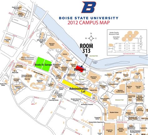 Boise State University Printable Campus Map - Free Printable Maps