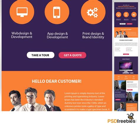 Corporate Emailer Free PSD Template | PSDFreebies.com