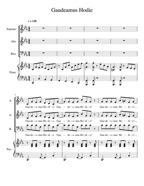 Gaudeamus Hodie Sheet music for Piano | Download free in PDF or MIDI ...