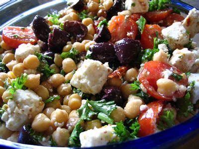 Chickpea, Olive and Feta Cheese Salad | Lisa's Kitchen | Vegetarian ...