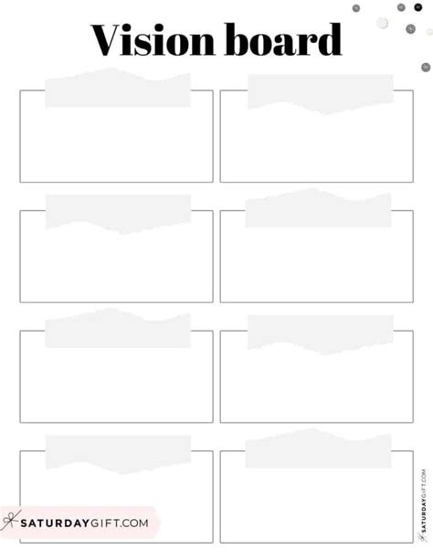 Vision Board Template - 27 Cute (&Free) Dream Board Printables | Vision ...