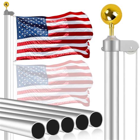 Ad ebay 20ft telescoping flag pole kit heavy duty aluminum telescopic ...