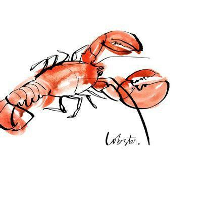 Pin von camille Bonnin auf LOBSTER lover | Aquarelltiere, Fisch kunst ...