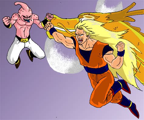 SS3 Goku vs Kid Buu by captain77 on DeviantArt