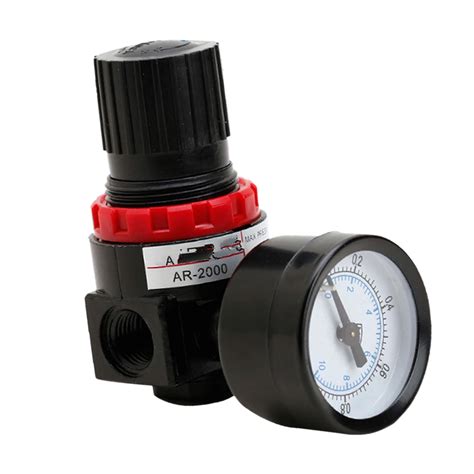 AR2000 Pneumatic Air Compressor Pressure Gauge Regulating Regulator Valve-in Pneumatic Parts ...