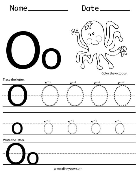 Tracing Letter O Worksheets - TracingLettersWorksheets.com