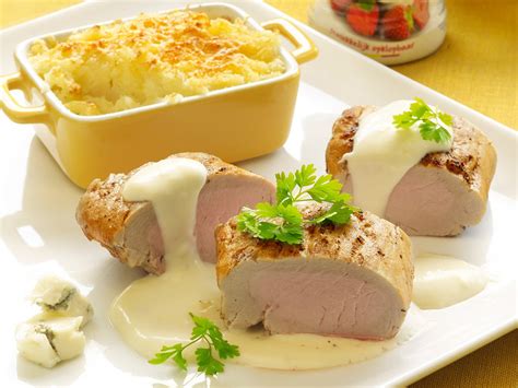 Filet mignon de porc et sauce au gorgonzola | Recettes | Campina