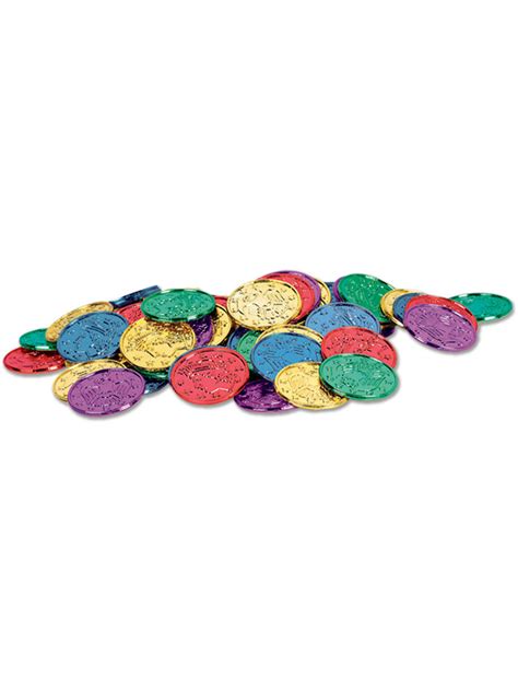 Set of 100 Play Money Assorted Colors Coins