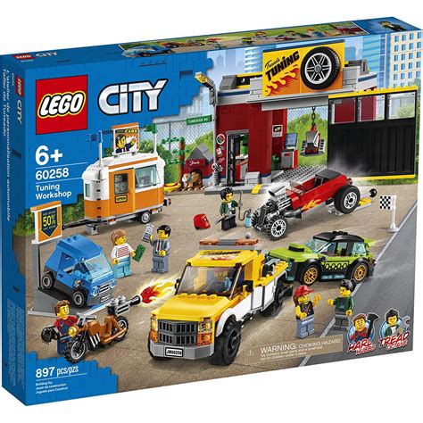 LEGO City 60258 Tuning Workshop Car Garage Block Building Set with 7 Minifigures 673419319263 | eBay