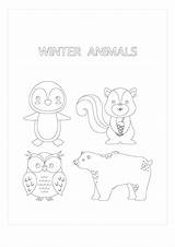 Winter Animal Coloring Pages Free & Book For Kids sketch template