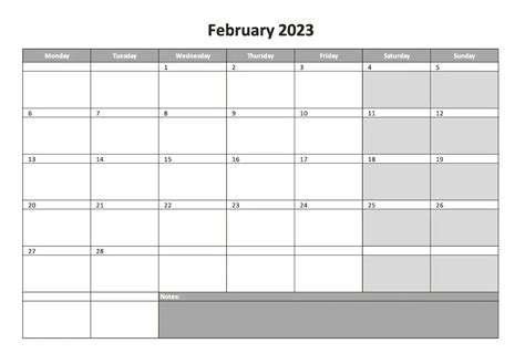 Free Excel Calendar Template 2023 - Customize and Print