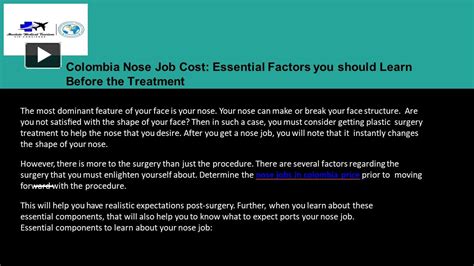 PPT – Colombia Nose Job Cost: Essential Factors you should Learn Before the Treatment PowerPoint ...