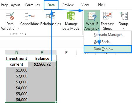 One Variable Data Table Excel Mac | Cabinets Matttroy