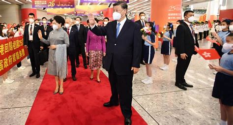 China’s President Xi Jinping arrives in Hong Kong to mark 25th handover ...