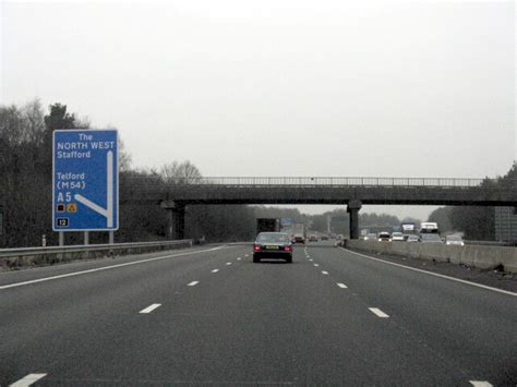 M6 Motorway - Junction 12 Exit,... © K. Whatley :: Geograph Britain and Ireland