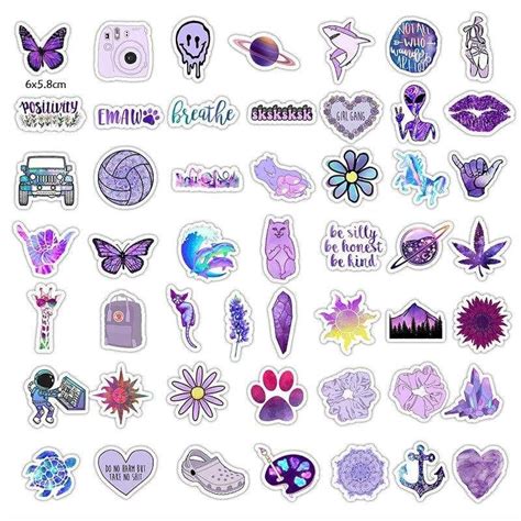 Purple VSCO Sticker Bomb in 2021 | Print stickers, Cute stickers, Sticker collection