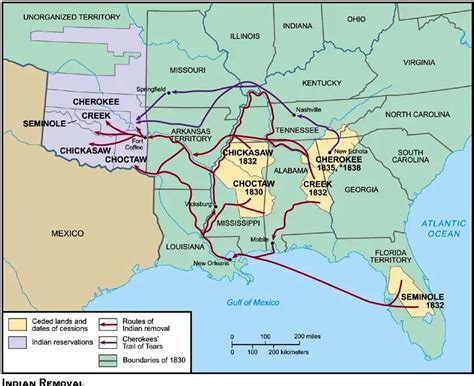 Trail of Tears Route, Trail of Tears History Indian Removal Act fact