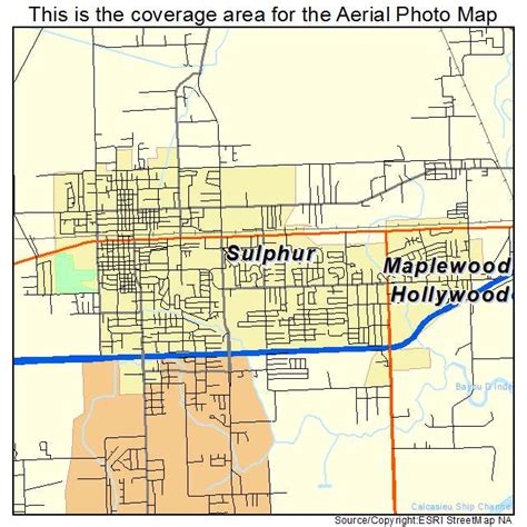 Aerial Photography Map of Sulphur, LA Louisiana