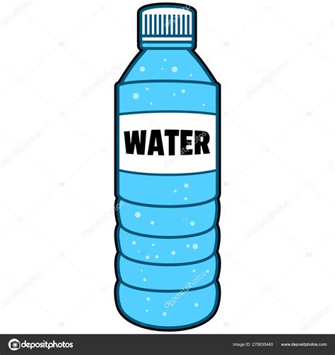 Bottle Water Cartoon Illustration Bottle Water Stock Vector by ...