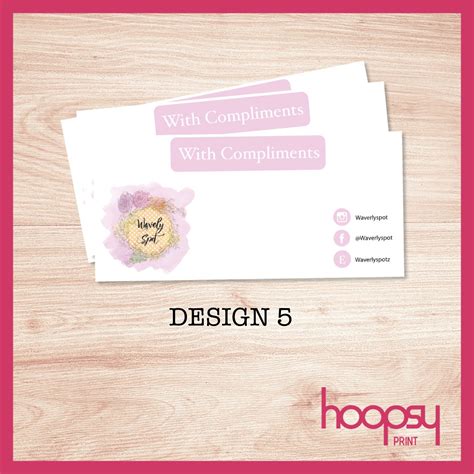 Compliment Slips (Standard Templates) - Hoopsy