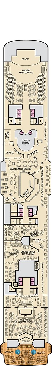 Carnival Elation Deck plan & cabin plan