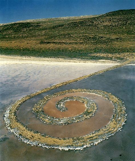 Robert Smithson, Spiral Jetty, 1970, Great Salt Lake, Utah ....watched a documentary on this and ...