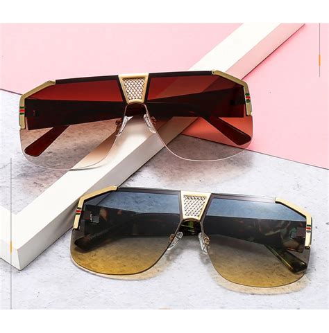 Shield Shape Gradient Polycarbonate Sunglasses - | RebelsMarket