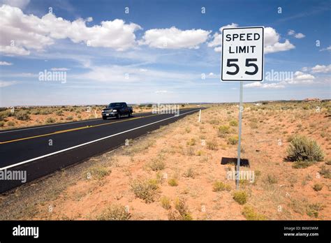 Road sign speed limit 55, USA Stock Photo - Alamy