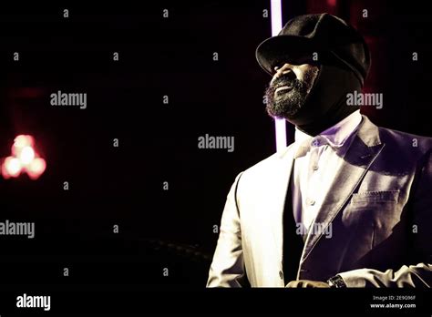 Gregory Porter live on stage at the Roundhouse in London as part of the ...