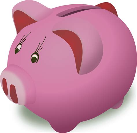 Pink Piggy Bank Vector Clipart image - Free stock photo - Public Domain photo - CC0 Images