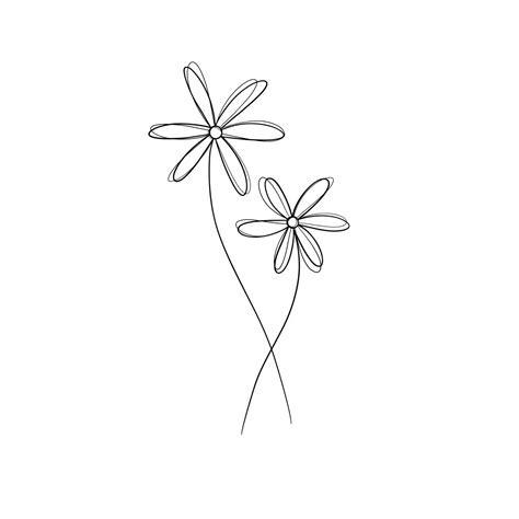 Daisy Flower Tattoo Outline