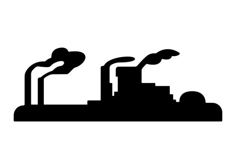 Simple Factory Icon, manufacturing plant, business unit silhouette illustration. 8415250 Vector ...