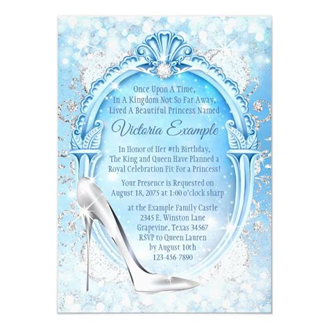 Cinderella Party Invitations, Cinderella Birthday Party, Quince ...