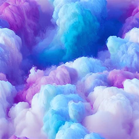 Intricate Detail Rainbow Cotton Candy Clouds · Creative Fabrica