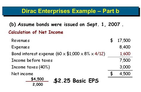 Calculating Earnings Per Share Example - slideshare