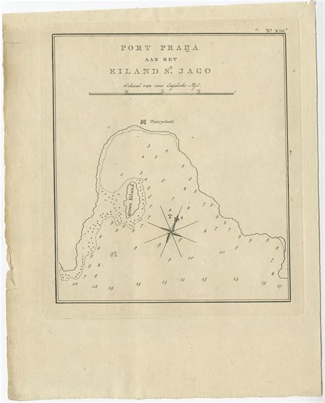 Antique Map of Porto Praya by Cook (1803)