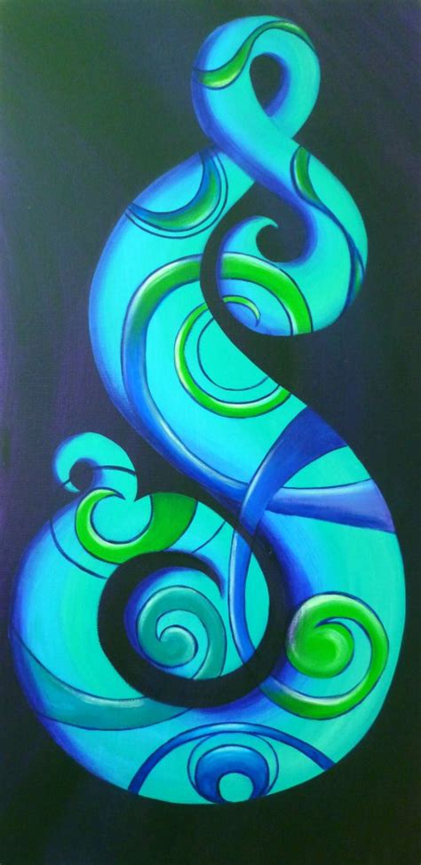 Tribal Koru Double – Reina Cottier Art