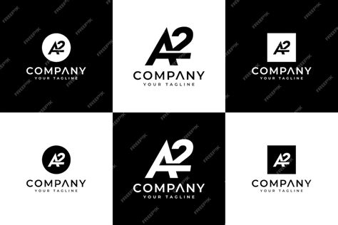 Premium Vector | Set of initial a2 logo creative design for all uses