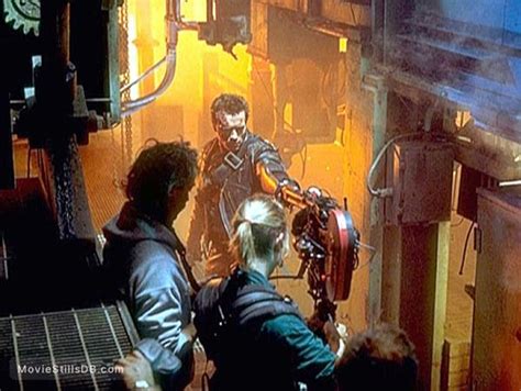 Terminator 2: Judgment Day - Behind the scenes photo of Arnold ...