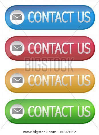 Contact Us Button Vector & Photo (Free Trial) | Bigstock