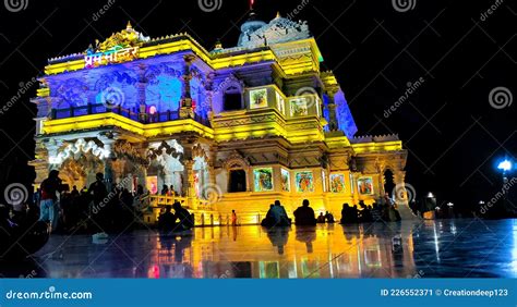 Prem Mandir Love Temple Divine Monument, at Vrindavan Mathura Uttar Pradesh India Editorial ...