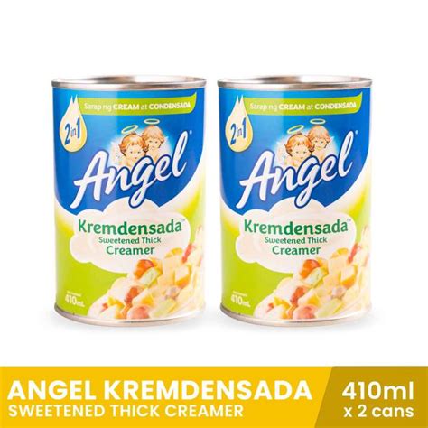 ANGEL Kremdensada Sweetened Thick Creamer 410ml x 2 cans, evap, evaporated and condensed milk ...