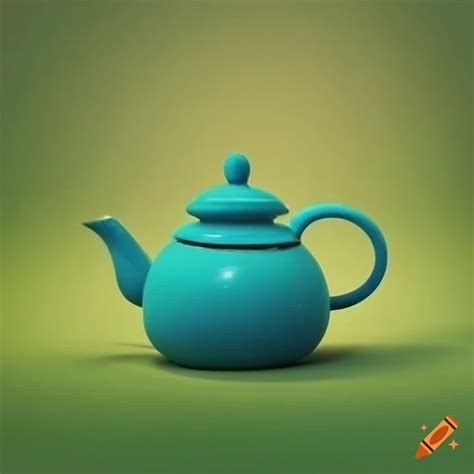 Artistic depiction of a teapot-filled grassy forest