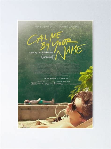 "Call Me By Your Name Movie' Poster" Poster for Sale by brumit | Redbubble